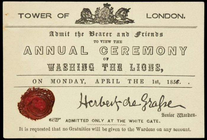 April 1, 1698 Washing the Lions – Today in History