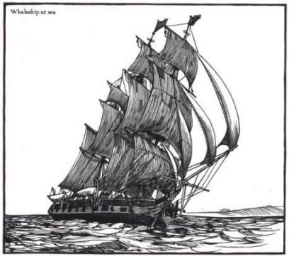 Whaleship at sea